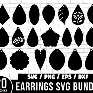 Earring Svg Bundle, Earring Svg, Leather Earring Svg, Earring Cut Files, Earring png, Bracelet svg, earring template svg