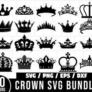 Crown SVG Bundle, Princess SVG Bundle, Crown cut file, Crown clipart, Crown svg, Queen Crown Svg, Princess Crown Svg, Tiara Svg, Prince svg