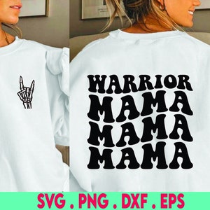 Mãe guerreira, arquivo de corte SVG, arquivo digital, svg, mãe svg, maternidade, família svg, crianças svg, pdf, para cricut, silhueta, svg com letras à mão
