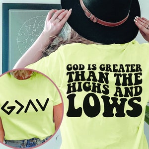 God is Greater Than the Highs and Lows SVG, retro svg, Religious Svg, Christian Svg, Bible Quote Svg Design, Faith Svg, instant download