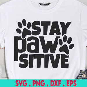 Stay Pawsitive SVG, Dog svg, Pet svg, Fur Baby svg, Puppy, Attitude svg, Dog Mom SVG, Dog Mama Svg, Fur Mama Svg, Paw Print Svg
