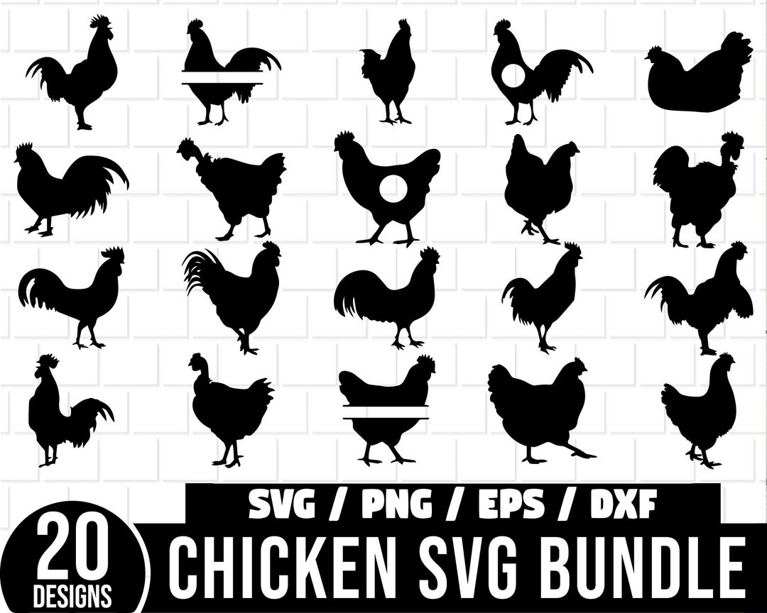 Chicken Svg Bundle, Chicken Svg, Rooster Svg, Chicken Svg Funny, Crazy ...