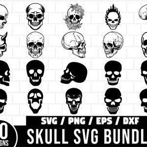 Skull Svg Bundle, Skull Svg, Floral Skull Svg, Skull png, Skull Silhouette, Skull Outline SVG , Skull Head Svg, Skull art