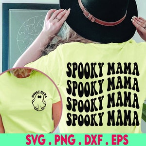 spooky mama svg, spooky mom svg, halloween shirt gift for mom, Spooky svg, halloween mama svg, mom life svg, Png sublimation, cut files