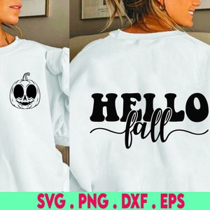 Hello Fall SVG | Hello Fall PNG | Fall Vibes Svg | Fall Vibes Png | Retro Fall Svg | Retro Fall Png | Leopard Pumpkin | Hello Pumpkin