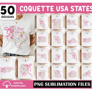 Floral Coquette State Png , States Floral States Georgia Png, Florida Png, Alabama Png, Mississippi Png, Retro State Png, Floral Texas Png