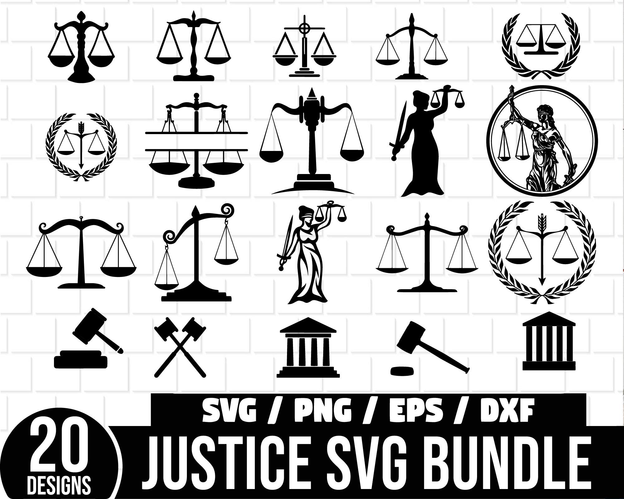 Justice SVG Bundle Scale of Justice SVG Law Svg Lady - Etsy Canada