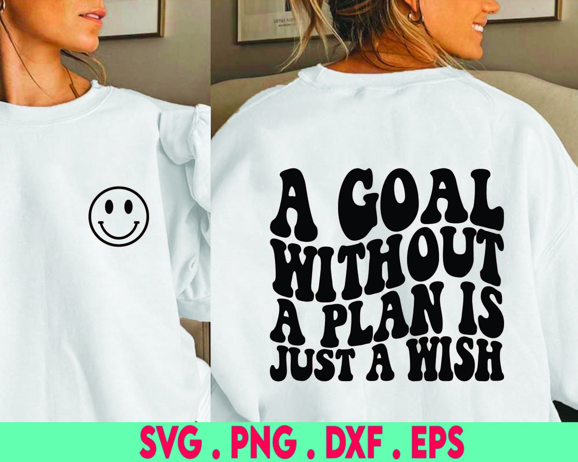 A Goal Without A Plan Printed T-shirts