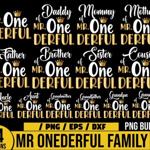 Herr Onederful Familienmitglied Png Bundle, Herr One Derful Png, Geburtstag Junge png, Familiengeburtstag png, Erster Geburtstag png, Baby Geburtstag Png