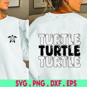 Turtle SVG, Sea Turtle Silhouette SVG, Ocean Turtle PNG, Beach Svg, Swimming Turtle, Svg Files For Cricut, Sublimation Designs Downloads