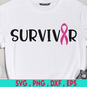 Survivor SVG, Awareness Ribbon svg, Cut File, Cricut, Commercial use, Silhouette, Breast cancer svg, Vector,