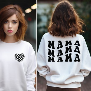 Mama Checkered Heart PNG, Valentines Day Png, Mama Png, Mama Valentine, Retro Valentine Png, Valentine Shirt, Valentines Sublimation Design