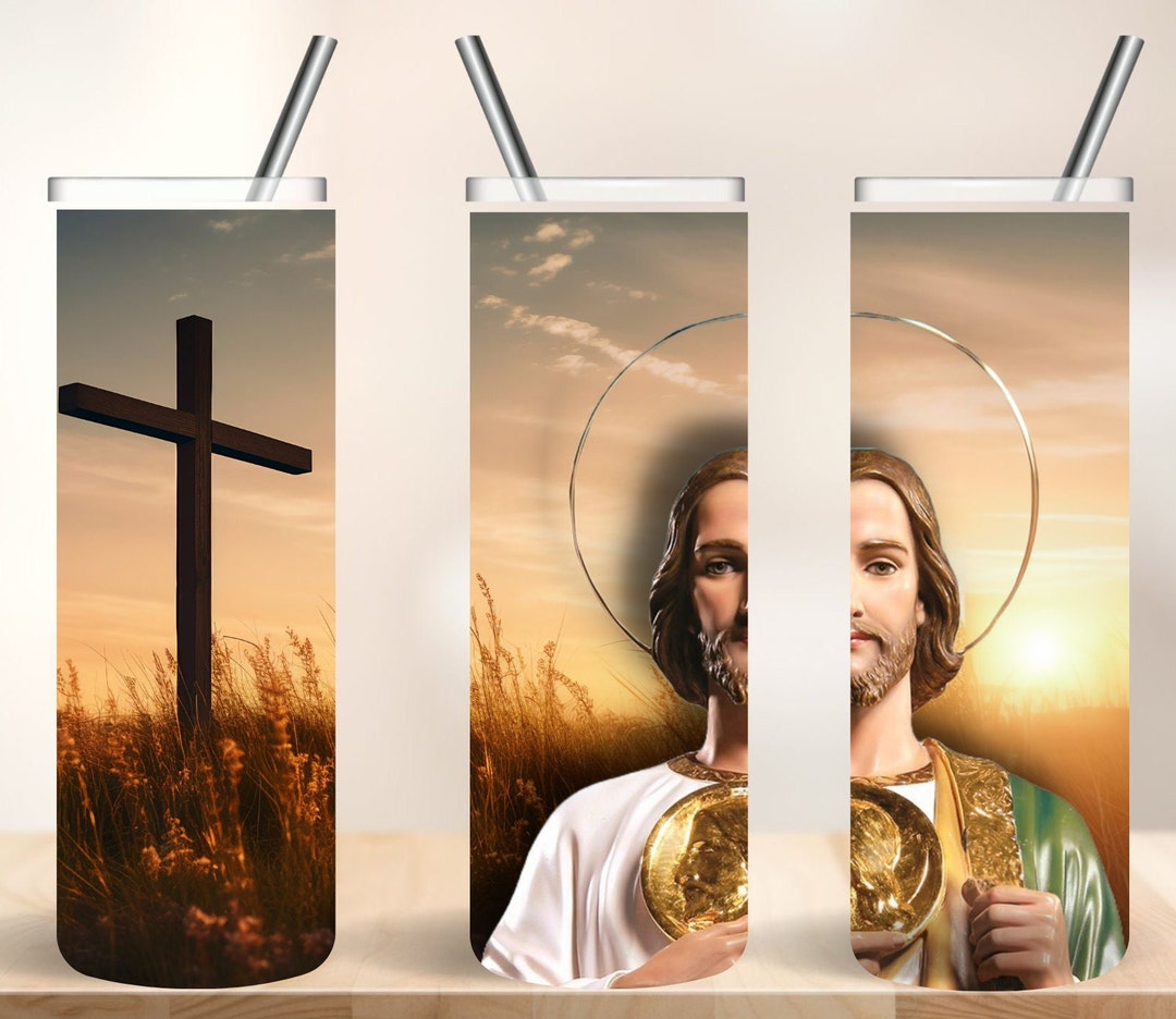 Saint Jude Thaddeus san Judas Tadeo PNG Tumbler Straight Sublimation ...