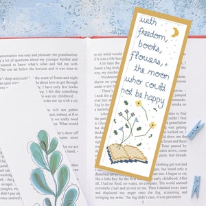 Cross Stitch Bookmark Pattern PDF | Bookmark Cross Stitch Chart, Modern Bookmark Cross Stitch Pattern Download, DIY Gifts for Book Lovers
