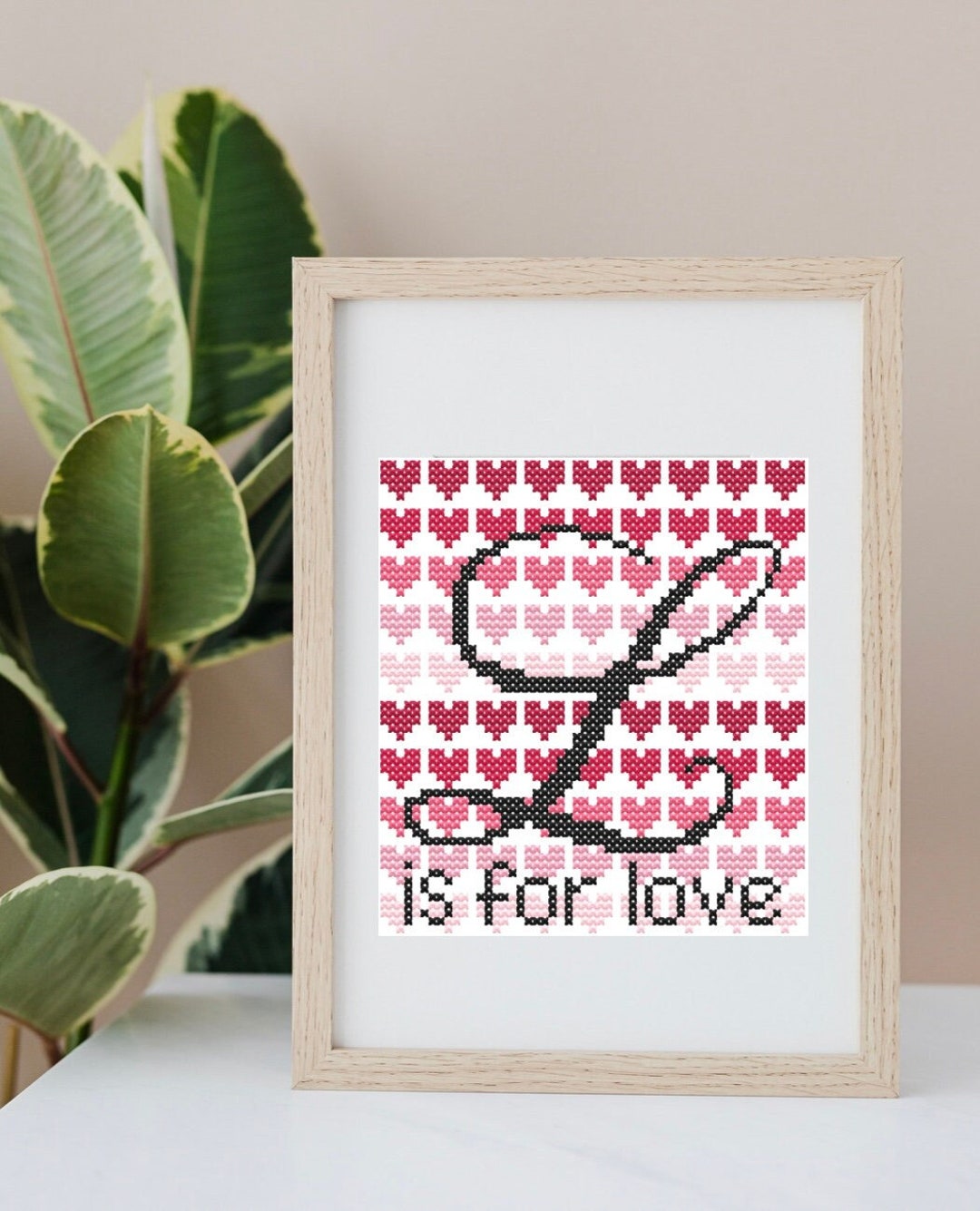 Valentine's Day Cross Stitch Pattern PDF, Valentine Cross Stitch