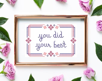 Funny Cross Stitch Pattern PDF | Snarky Cross Stitch Chart, Subversive Cross Stitch, Modern Cross Stitch Border, Funny Mother's Day Gift
