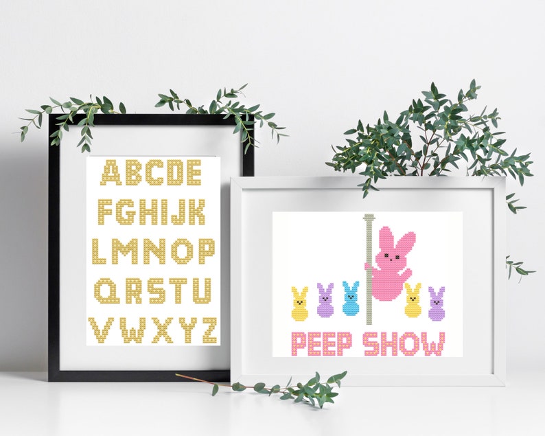 Cross Stitch Font Pattern PDF Alphabet Cross Stitch Chart Etsy