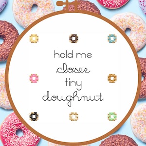 Doughnut Cross Stitch Pattern PDF | Donuts Cross Stitch Chart, Modern Cross Stitch Pattern Instant Download, Funny Cross Stitch, Donut Décor