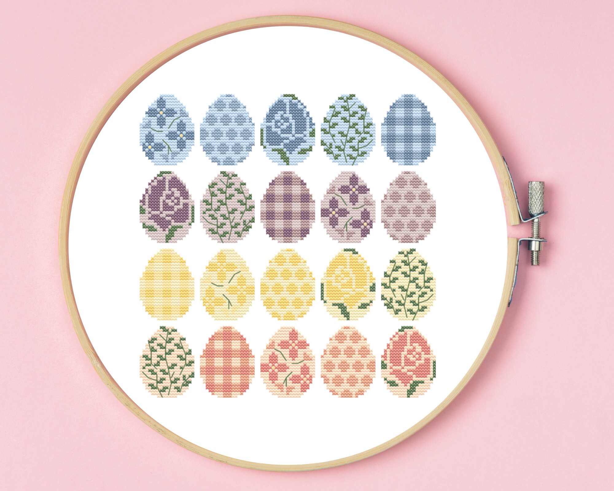 Easter Cross Stitch Pattern PDF | Easter Eggs Cross Stitch Chart ...