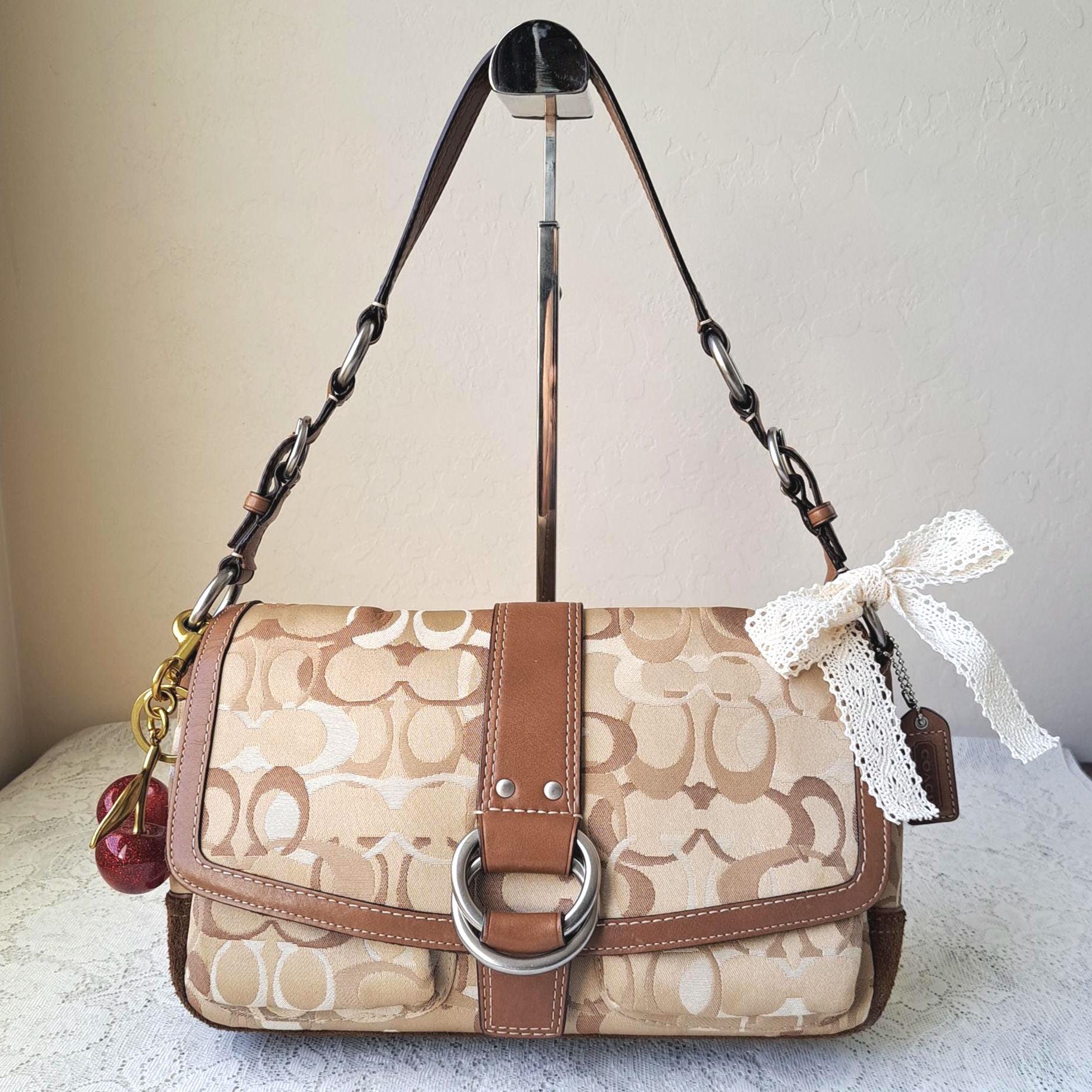 Coach Y2k Chelsea Sateen Optic Signature Shoulder Bag 10144