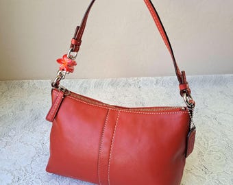 Vintage Y2K Coach Red Mini Leather Square Soho Shoulder Bag - Etsy