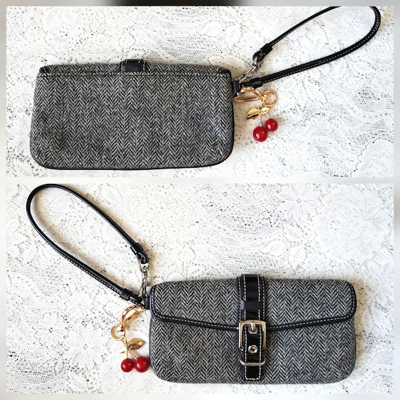 バッグ 00s coach leather hand bag grunge y2k Vintage Y2K Coach Monogram Signature Shoulder Hobo Leather