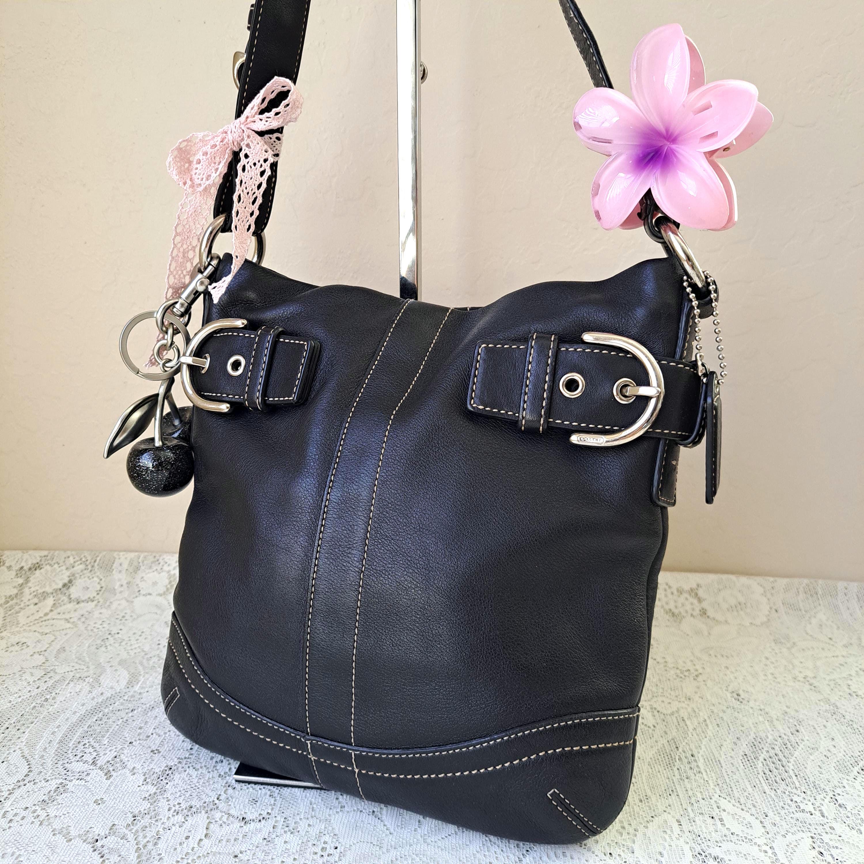 Vintage Coach Y2k Black Soho Slim Duffle Shoulder Bag 1453 - Full 