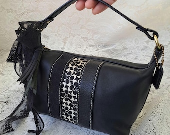 Vintage Coach Y2K Soho Hobo Shoulder Bag Metallic Gold Suede