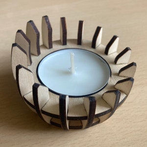 Candle Holder Tea Light Laser Cut Files (DXF)