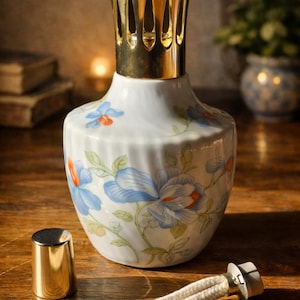 Vintage 1980s Lampe Berger Paris in Pillivuyt porcelain – Fragrance diffuser – Made in France