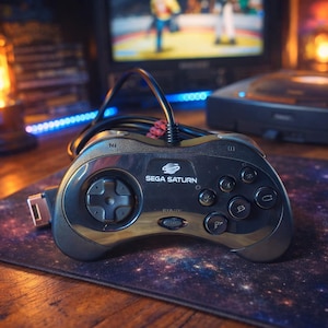 Offizieller SEGA Saturn Controller MK-80313 – Retro-Gaming-Controller – Vintage-Konsole aus den 90er Jahren