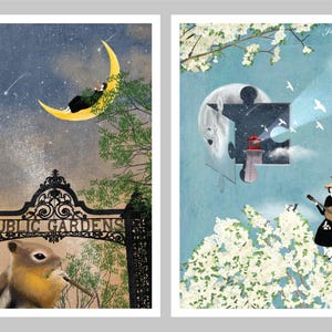 Lot de 12 cartes postales, carte postale illustrée, impressions d'art faites main, lot de cartes postales, assortiment de cartes postales artistiques, oeuvre d'art murale