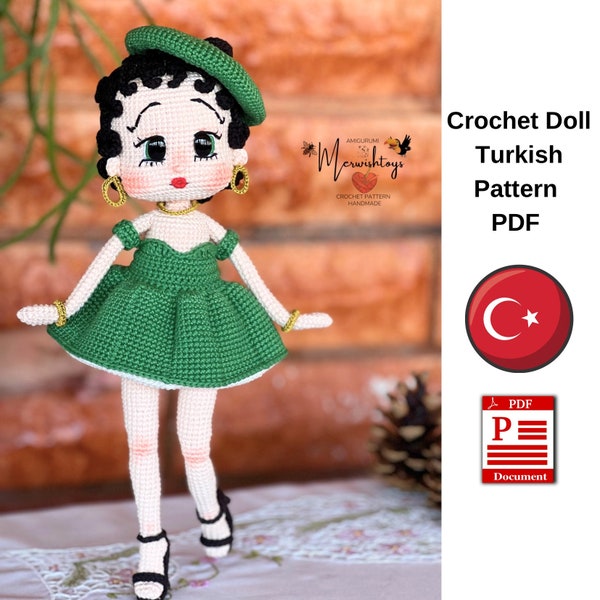 Crochet Betty Boop Doll, Amigurumi Doll, Crochet Doll, Amigurumi Betty Boop