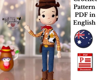 Crochet Woody Doll Pattern: Amigurumi Toy (PDF Pattern)