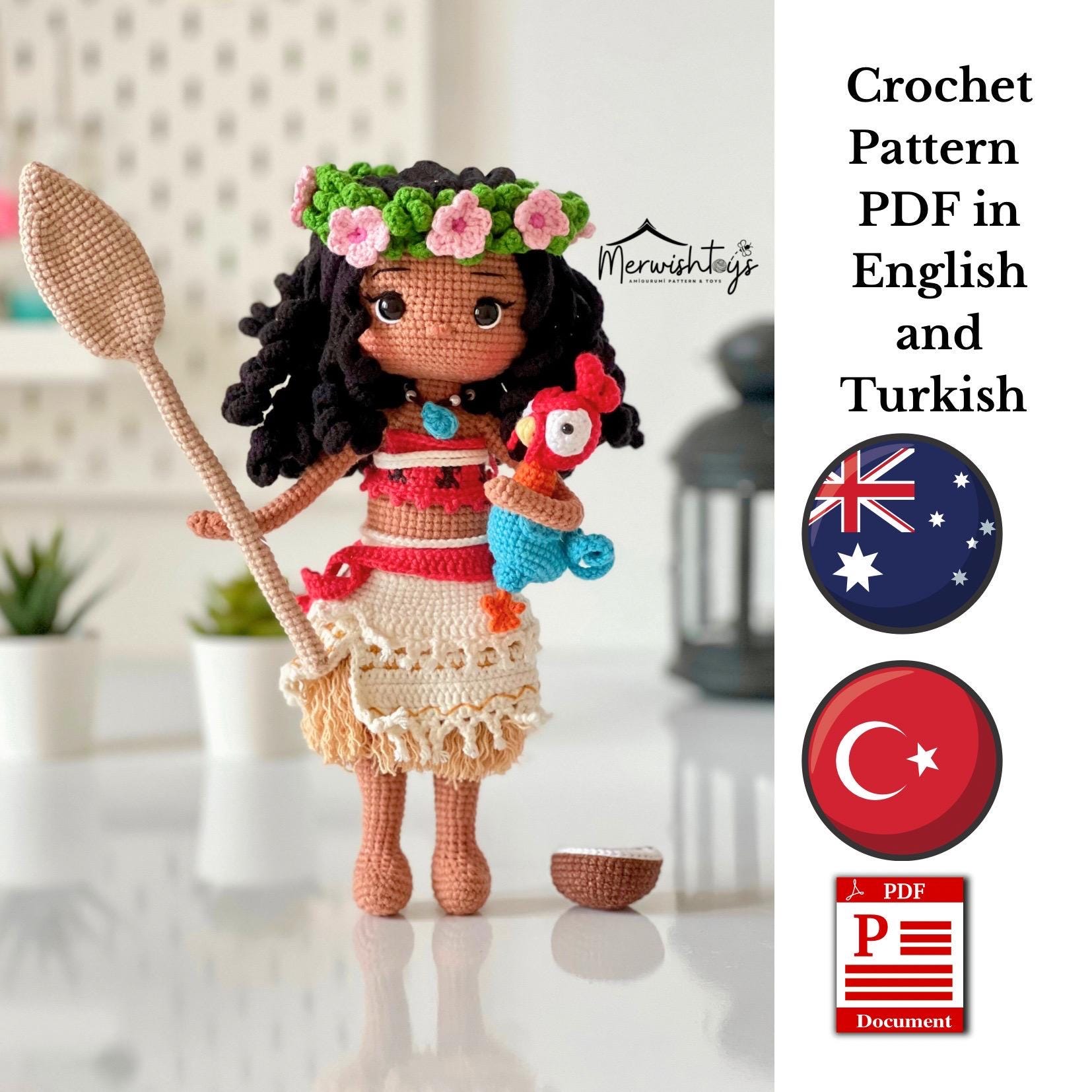 Crochet Princess Eng Tutorial Pattern Pdf, Amigurumi Doll Pattern Pdf