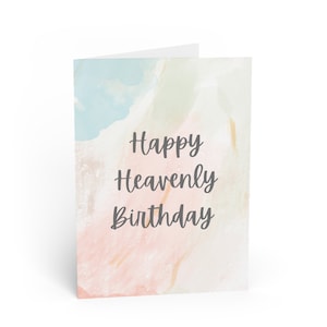 Tarjeta de cumpleaños celestial por la pérdida de un hijo