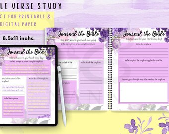 Printable Bible Verse Journal: Scripture Memory & Devotions (PDF)