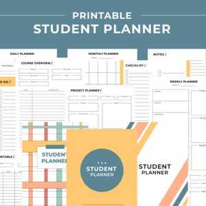 Student Planner Printable | Ultimate Study Planner Template for College and High School Students