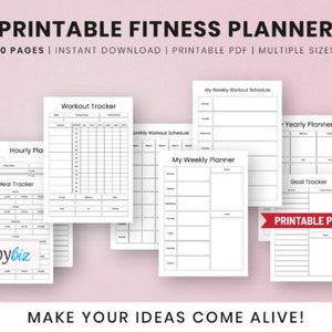 Transformative Fitness  Printable Planner | Printable Workout & Weight Loss Journal for Emotional Wellness