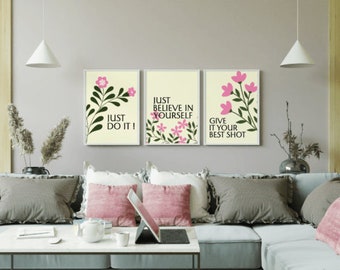 Motivational Quote Art Prints: Inspirational Wall Decor (Digital Download)