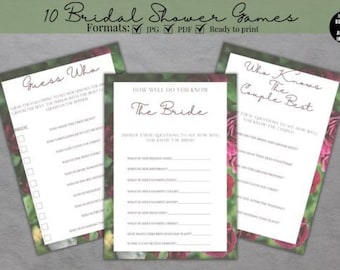Printable Bridal Shower Games Bundle: 25+ Unique Games (PDF)