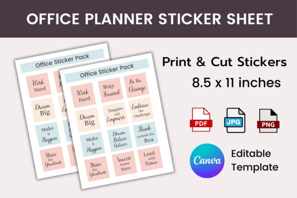 Printable Office Planner Sticker Sheet | Functional and Decorative ...