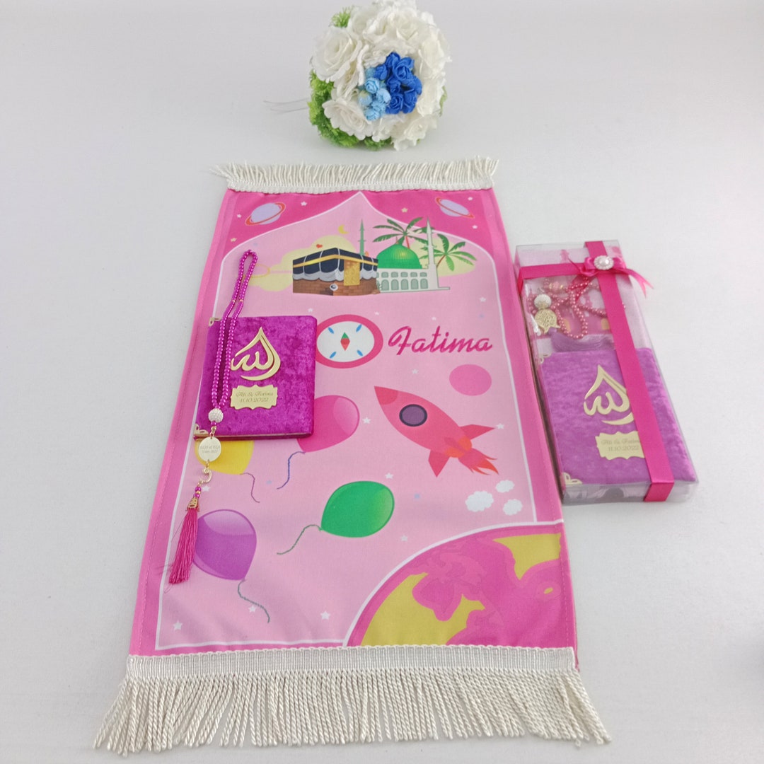 Personalized Prayer Mat/rug Gift Set Sejadah Yaseen Dua Etsy