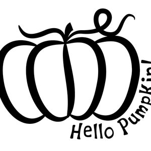 ¡Hola Calabaza! Descarga digital de calabaza - PNG - SVG - DXF - Jpeg - Descarga instantánea