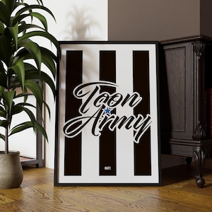 Newcastle Digital Print, Newcastle Print, Newcastle Poster, Newcastle United, Football Print, NUFC Print, Soccer Prints, Toon Army, NUFC Art