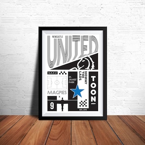 Newcastle United Digital Print, Newcastle Poster, Newcastle United Wall Art, Newcastle United Gift, Premier League, Football Print, NUFC,