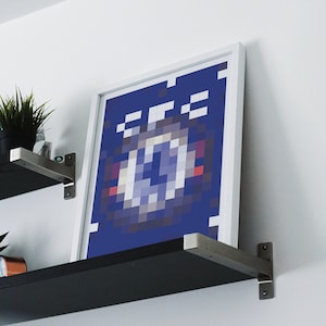 Chelsea Pixel Print, Chelsea FC Digital Print, Chelsea Poster, Chelsea Print, Chelsea Gift, Football Prints, Soccer Art, CFC Prints, Pixels