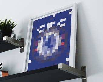 Schnürsenkel (Chelschel) Pixel-Druck, Cloche FC Digital-Druck, Cloche Poster, Schnürsenkel-Druck, Schnürsenkel Geschenk, Football Drucke, Fußball-Kunst, CFC Drucke, Pixel
