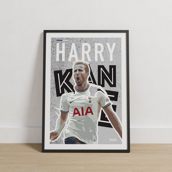 Harry Kane Poster, Harry Kane Poster, Tottenham Print, Tottenham Poster, Tottenham Hotspurs Geschenk, Premier League, druckbare Wandkunst