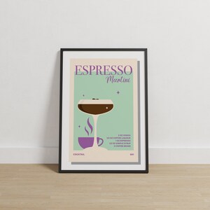 Espresso Martini Cocktail Print, Espresso Martini Poster, Cocktail Print, Cocktail Wall Art, Classic Cocktails, Bar Prints
